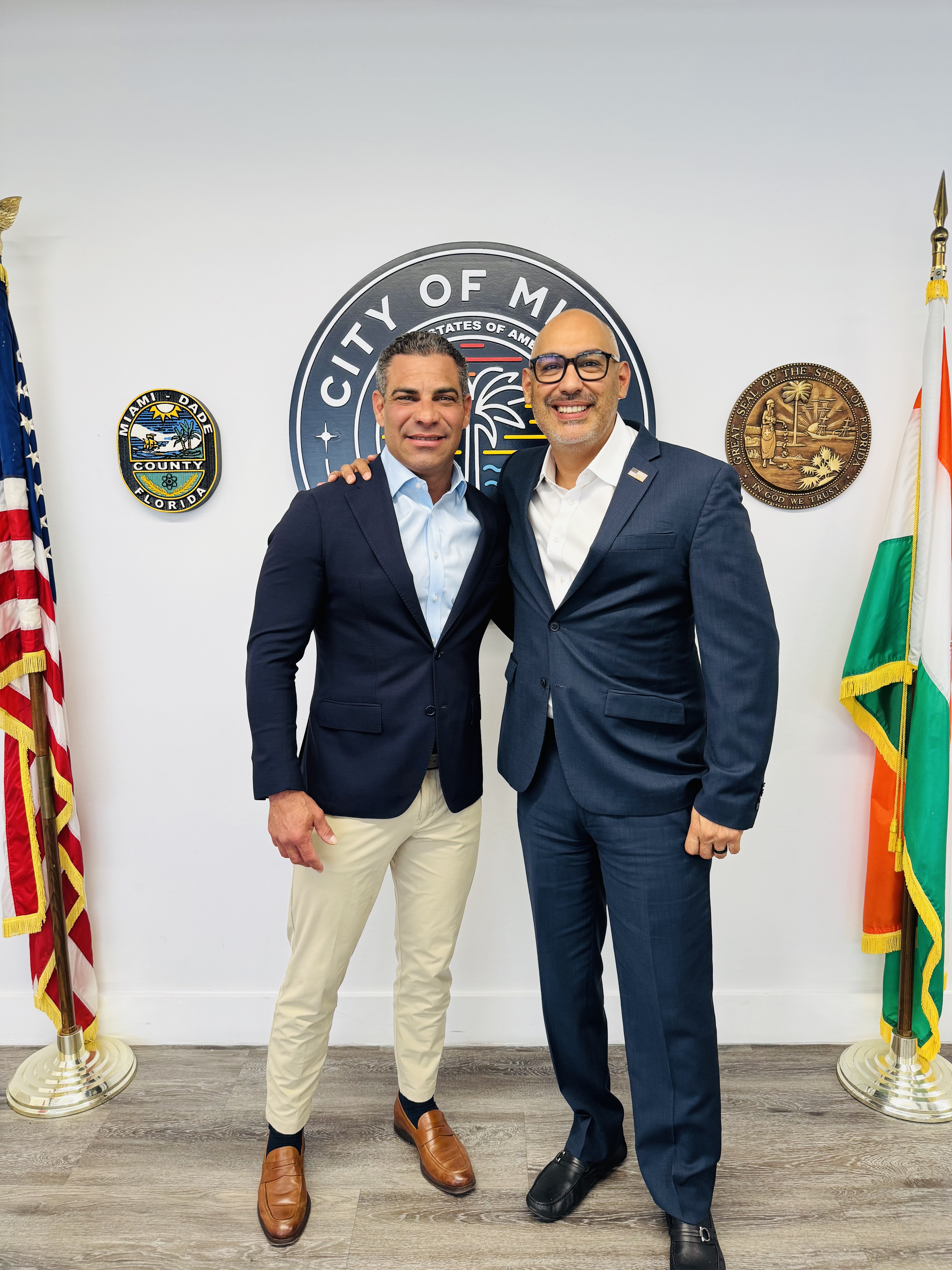 With Mayor Francis Suarez at Miami City Hall