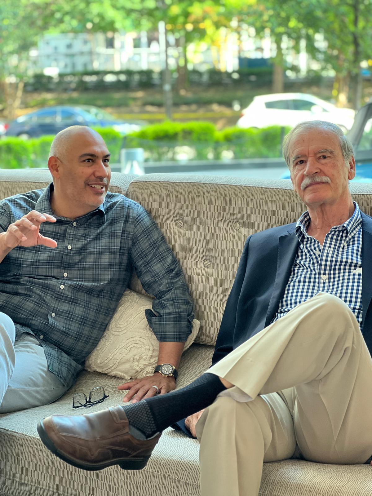 With Vicente Fox in Houston