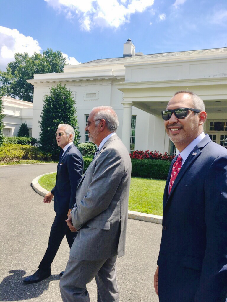 Father's first White House visit, 2017