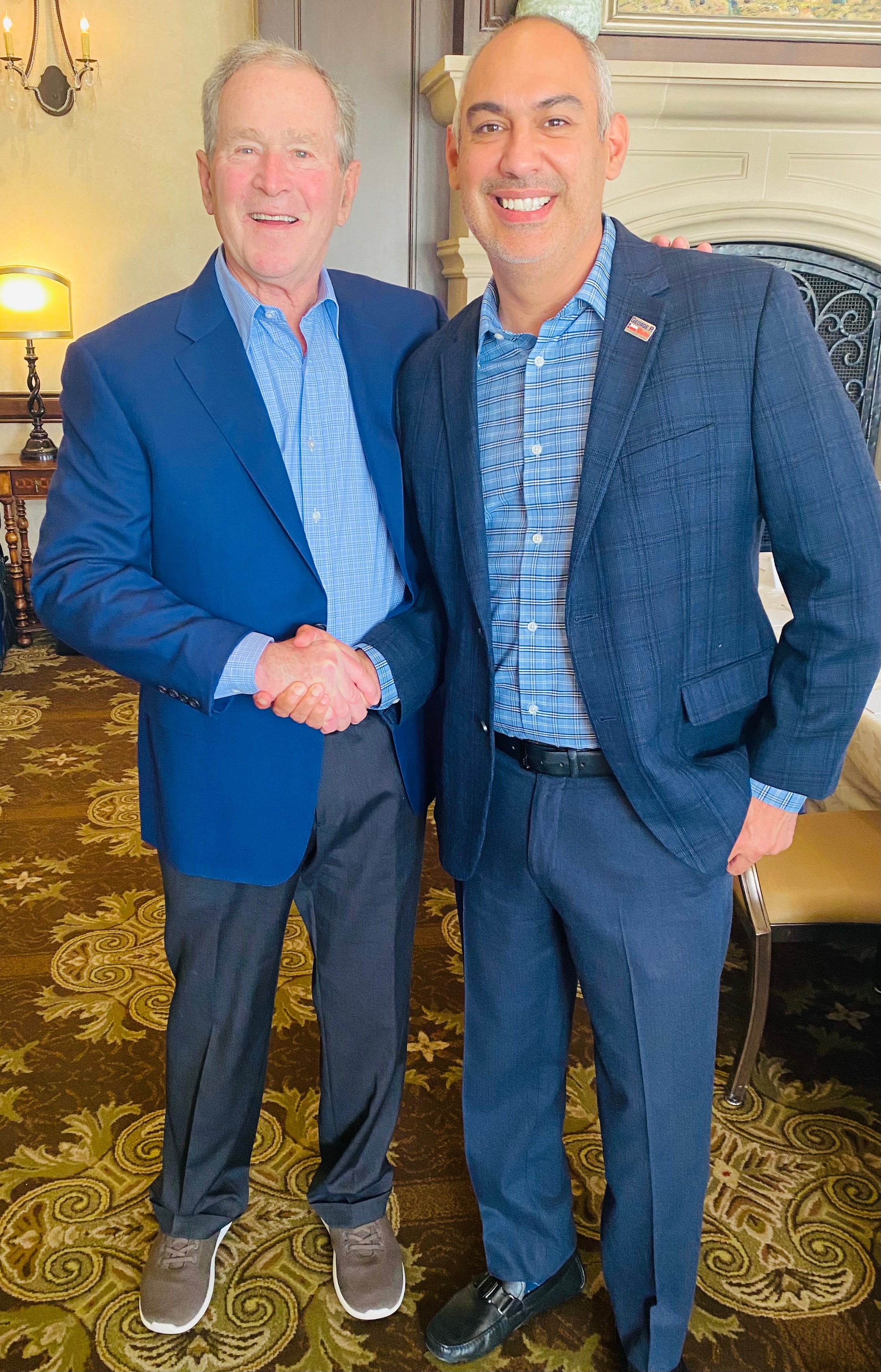 With President George W. Bush