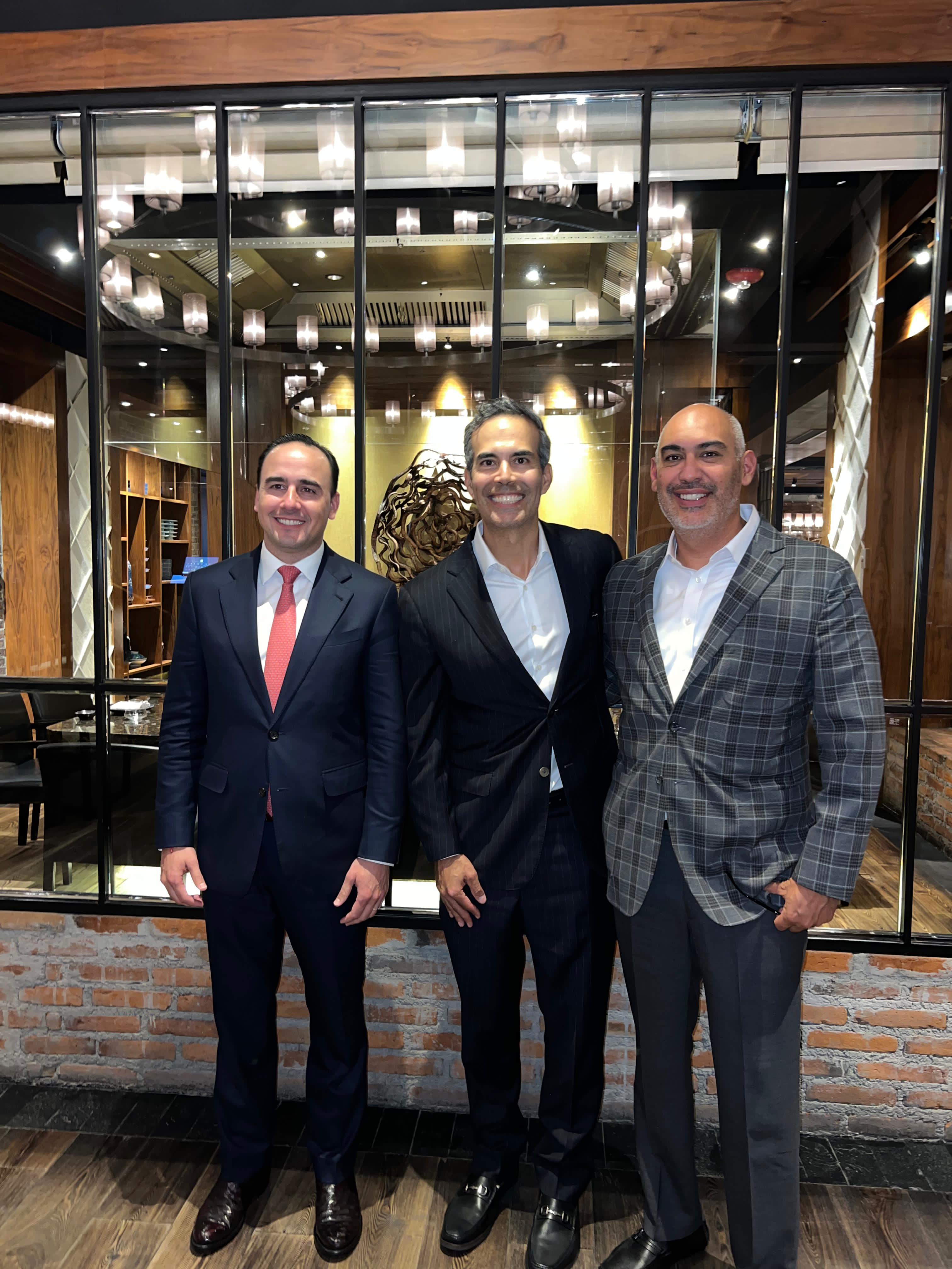 With Gov. Manolo Jimenez of Coahuila and George P. Bush