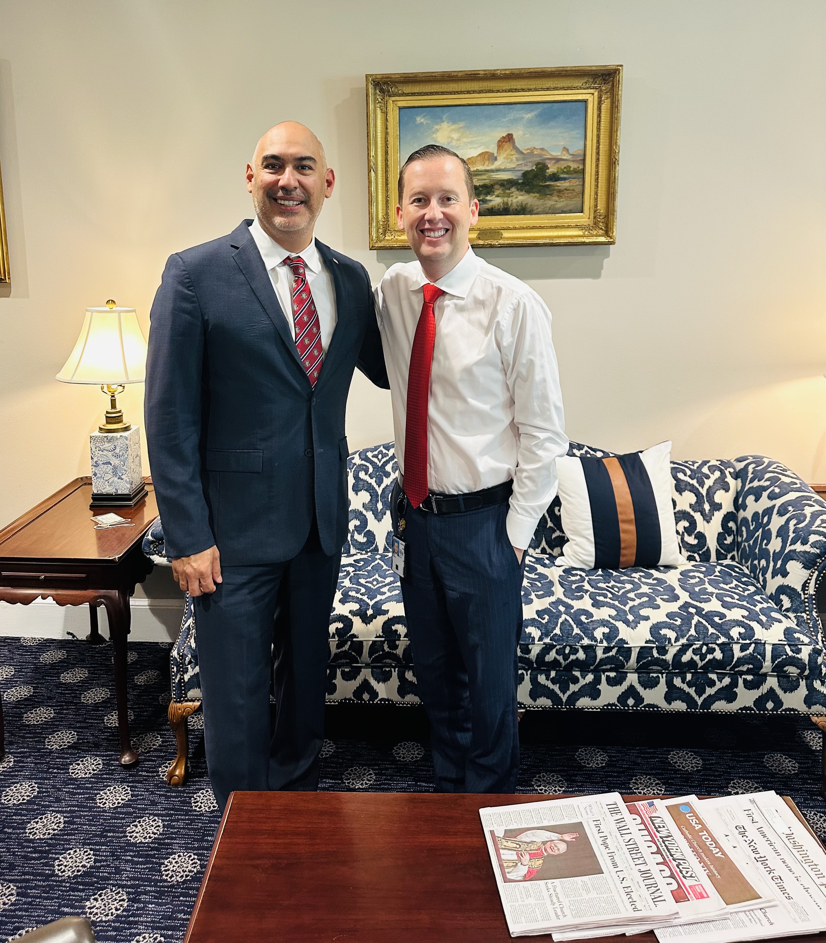 With Sergio Gor in his White House office