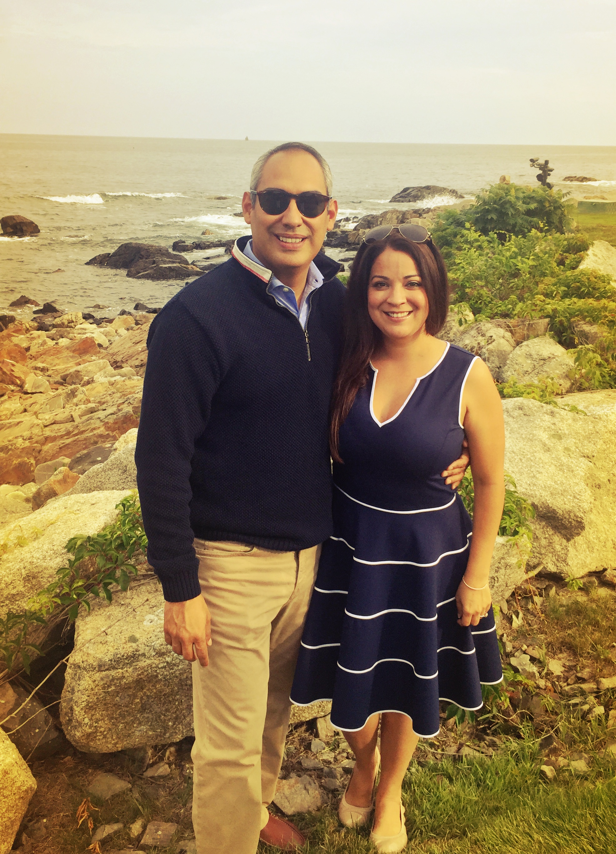 Jimmy and Adrienne at Walker's Point, Kennebunkport